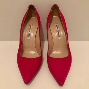 Manolo Blahnik BB Pumps Suede Pink